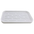 thumbnail image 1 of Kitchen Sink Tray, Silicone Multiple Usage Sponge Holder for Kitchen Bathroom Counter or Sink, Dish Soap Dispenser White/1Set, 1 of 9
