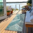 thumbnail image 6 of Addison Rugs Chantille Indoor/Outdoor Transitional Floral Teal Washable Runner Rug, 2'3" x 7'6", 6 of 6