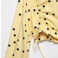 thumbnail image 4 of Edvintorg Womens Jacket Polka Dot Lightweight Long Sleeve Casual Loose Coat Fall Winter Outerwear with Buttons Trendy Womens Clothes Yellow M, 4 of 5