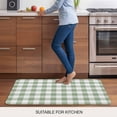 thumbnail image 6 of Sage Green Checkered Door Mat Indoor Outdoor, Farmhouse Buffalo Plaid Non Slip Welcome Mat with Rubber Backing, Absorbent Fabric Front Door Mats Entryway Rug for Home Patio Entrance 24"x36", 6 of 8