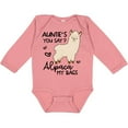 thumbnail image 3 of Inktastic Auntie's You Say Alpaca My Bags Boys or Girls Long Sleeve Baby Bodysuit, 3 of 5