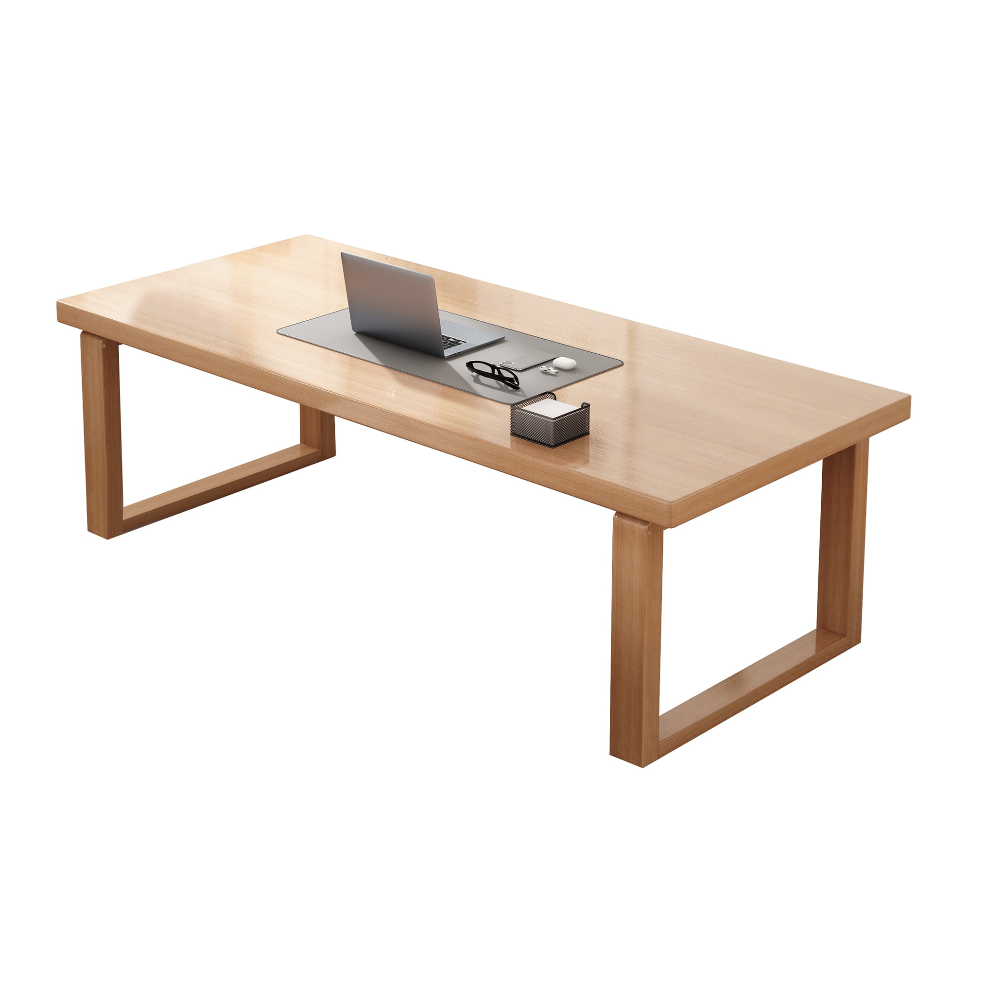 BALANBO 55 inch Executive Desk, Large Computer Office Desk Workstation, Modern Wood Writing Table