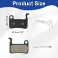 thumbnail image 2 of 2set Disc Brake Pad 1.28" x 1.06" Semi-Metallic Resin Bike Brake Pads with Spring and Pin for BB7 M355 M446 M640 Mountain Road Bikes, Black, 2 of 7