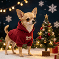 thumbnail image 3 of Warm Pet Hooded Sweatshirt, Soft Comfortable Dog Hoodie With Front Pocket, Cozy Cold‑Weather Daily Wear Outfit for Puppy Dogs, Breathable Casual Puppy Costume(Wine Red‑XXL), 3 of 6