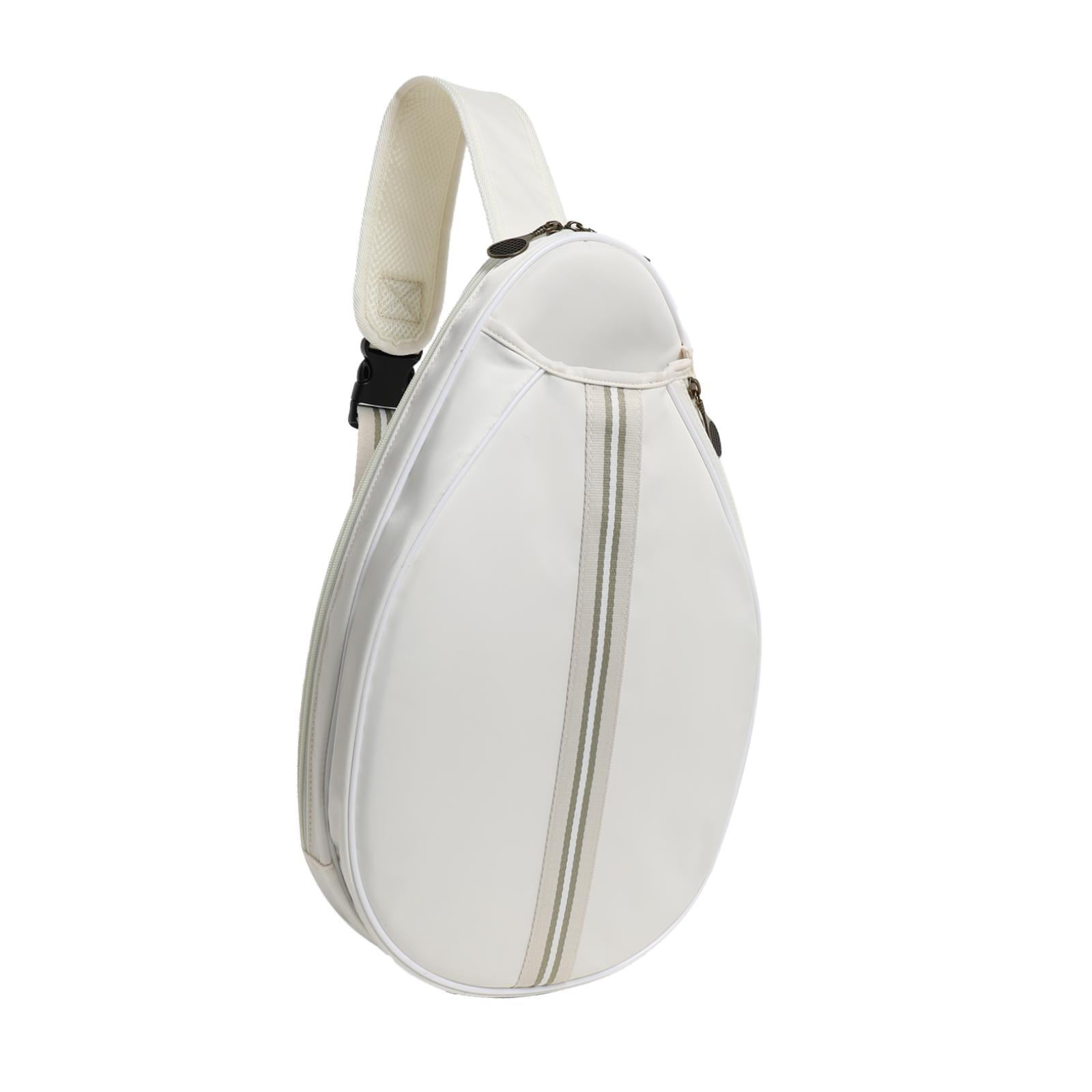 Baoblaze Tennis Bag for Men Women Tennis Racket Bag Professional Beginners Large Capacity White