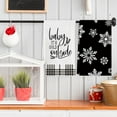 thumbnail image 5 of Christmas Kitchen Towels 18 x 26 Inch Snowflake Buffalo Plaid Dish Towel White Black Absorbent Hand Drying Tea Towel for Xmas Winter Farmhouse Decor Cooking Baking, 4 Pcs, 5 of 6