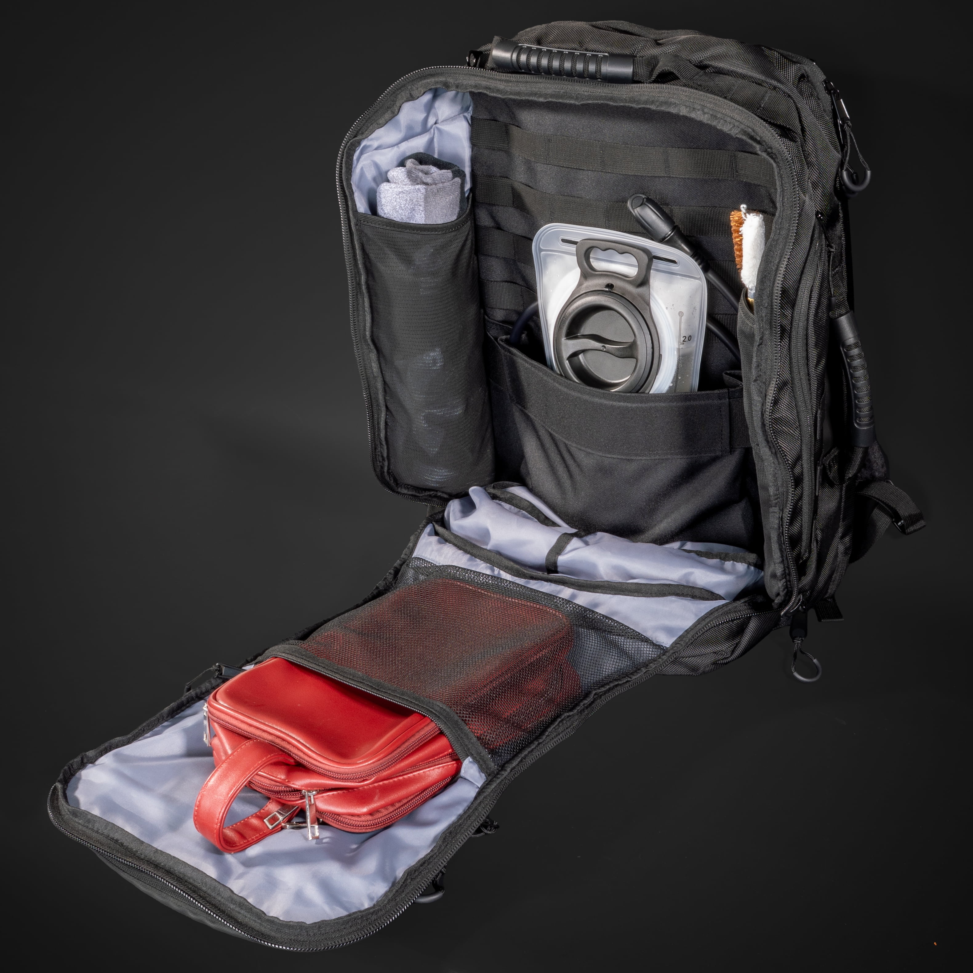 Silent Valor CARGO Tactical Backpack - 1.7 CU FT 3-Day Pack - Inner and Outer MOLLE System - RF & NFC Shielded Pockets - Waterproof - Duffle Convertible