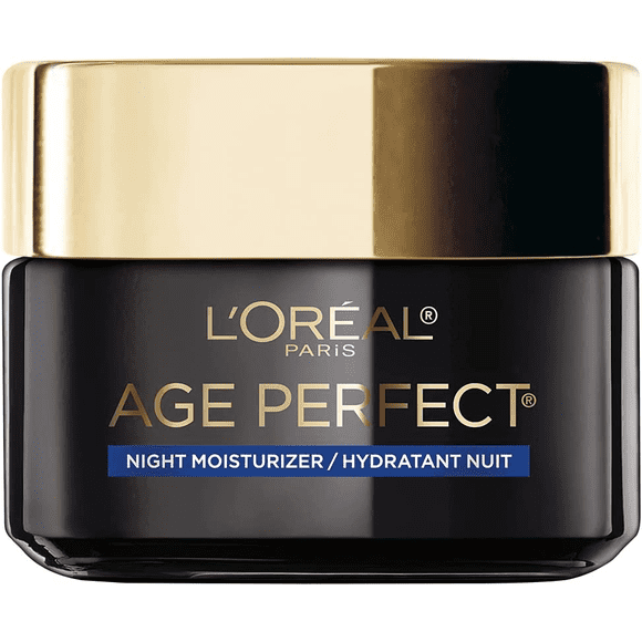 L'Oréal Paris Crème Hydrante de Nuit, Age Perfect Cell Renewal, Complexe Réparateur Antioxydant, Réduit l'apparence des rides, pour une peau plus ferme, éclatante et d'apparence plus jeune, 48 ml
