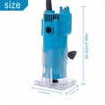 thumbnail image 3 of WOODUSEGY Wood Router, 800W Compact Router Tools for Woodworking, 31000 RPM Hand Trim Router with 15 Pcs 1/4" Router Bits Set, Edge Guide, Roller Guide, Dust Hood, 3 of 7