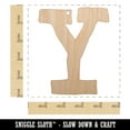 thumbnail image 2 of Letter Y Uppercase Cute Typewriter Font Wood Holiday Christmas Tree Ornament Unfinished DIY Pre-Drilled Craft, 2 of 7