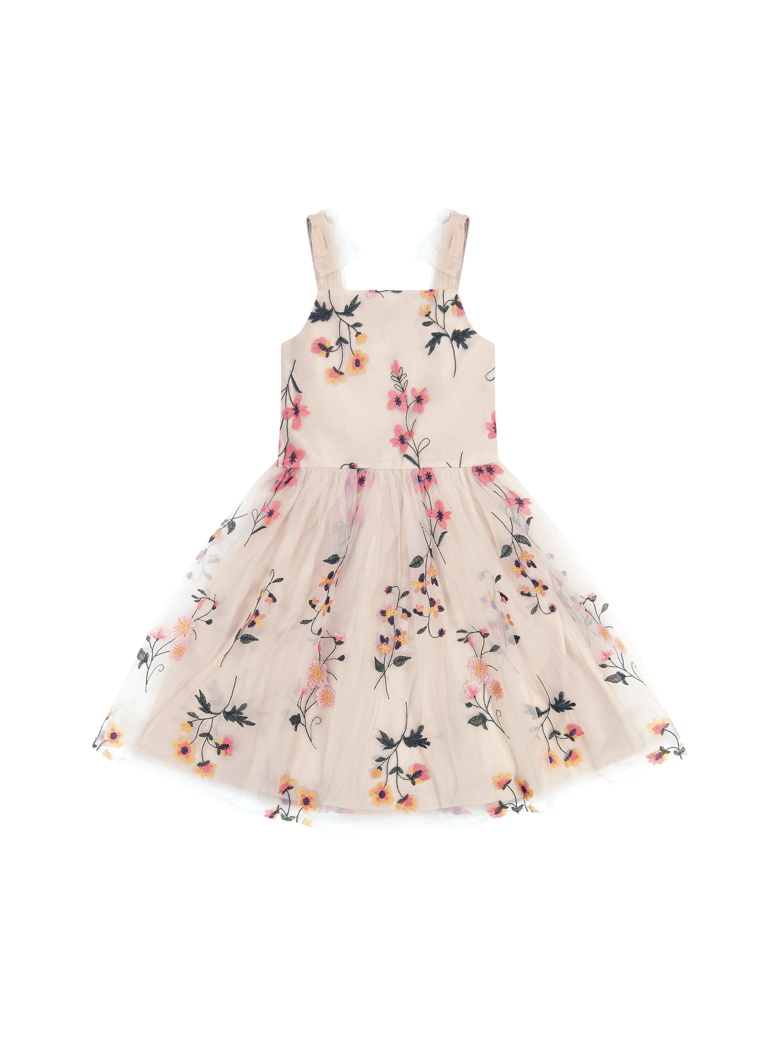 Kensie Girl Sleeveless Embroidered Mesh Dress, Sizes 4-16