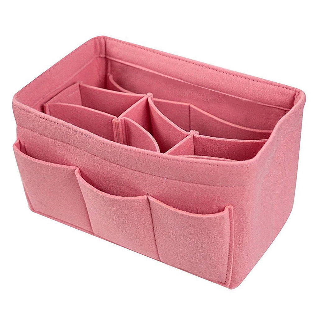 Felt Insert Bag Zipper Multi Pocket Handbag Purse Organizer Holder
