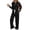 Z01#Black, variant on 2PC Pajamas Set for Women Crewneck Long Sleeve Pullover with Casual Capri Homewear Comfortable Sleepwear Set,Burgundy