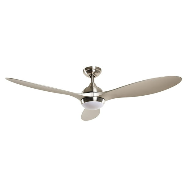 Indoor Ceiling Fan With Led Light And Remote Control Modern Flush Mount 3 Reversible Blades 56 Inch Brushed Nickel Com Indoor Ceiling Fan With Led Light And, Modern Flush Mount Ceiling Fan With Light