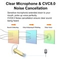 thumbnail image 2 of Auricular Bluetooth V5.0 manos libres inalámbrico, 24 horas de conducción, 60 días de autonomía, para iPhone y Android, para conductores de camiones., 2 of 5