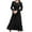 Black, variant on Antinious Elegant Party Evening Long Dresses for Women Print High Waist V Neck Long Sleeve Fashion Formal Wedding Guest Dress,Birthday Dresses for Women,Women Party Dress,Green,L