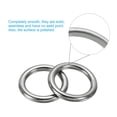 thumbnail image 3 of Unique Bargains 1" Seamless Metal O Rings, 4 Pack 304 Stainless Steel O-Ring Solid Round Rings for Macrame, DIY Craft,4x25mm, 3 of 5