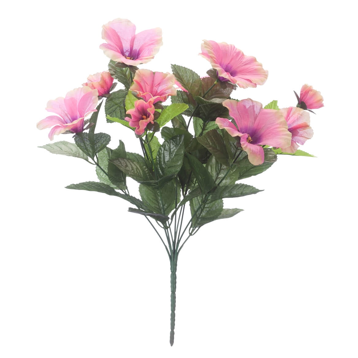 OakRidge Silk Petunia Bush Artificial Flowers Outdoor Décor Pink