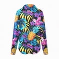 thumbnail image 5 of Towmus Women's Long Sleeve Oversized Button Down Shirt Long Sleeve Fall Cardigan Shirt, Beach Fruit Print, 5 of 5