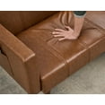 thumbnail image 6 of Garvee 75" Futon Sofa Bed Mid-Century Futon Couch, PU Leathe Convertible Sleeper Couch with Adjustable Backrest, Loveseat and Side Pockets for Living Room & Bedroom, Brown (Brown), 6 of 8