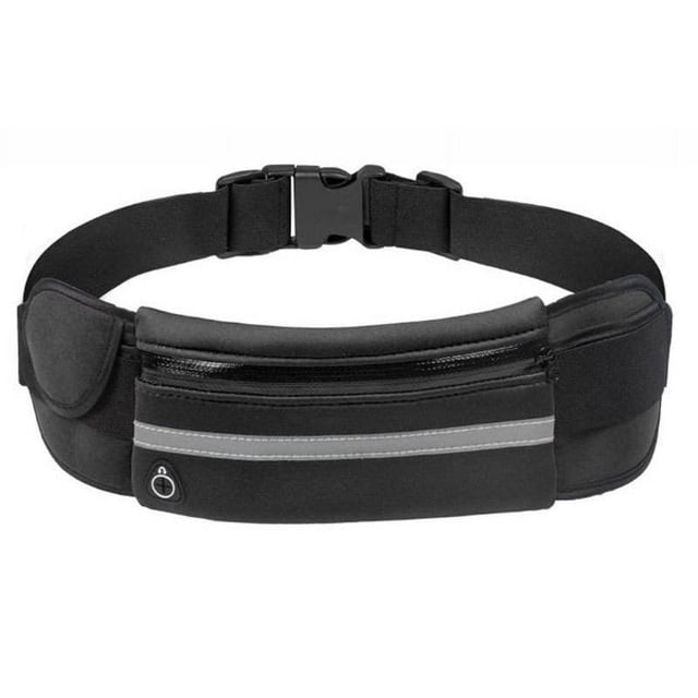 Riñoneras para correr, riñonera de entrenamiento, riñonera ultraligera sin rebote, riñonera deportiva para mujeres y hombres (negro)