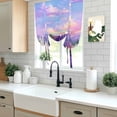 thumbnail image 5 of Purple Lavender Balloon Curtains for Windows, Bedroom Curtains 54 Inch Length, Spring Country Oil Painting Butterfly Flower Tie Up Curtains Panels Thermal Insulated Bathroom Curtains Window 42"x54", 5 of 8