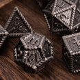 thumbnail image 4 of Cusdie Metal DND Dice Set, 7 die Metal Polyhedral D&D Dice Set Serrated Edge Dice for DND Dungeons and Dragons TTRPG Role Playing Games, 4 of 5