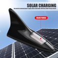 thumbnail image 3 of CHAO Antena de aleta de tiburón con energía solar, luz trasera de advertencia LED, universal para la mayoría de los automóviles, SUV y furgonetas (negro, paquete de 1), 3 of 5