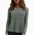 thumbnail image 2 of Towmus Womens Lace Long Sleeve Shirts Fall Tops Fashion Dressy Casual Lightweight Sweaters Mesh Clothes Trendy Fall Outfits, 2 of 8