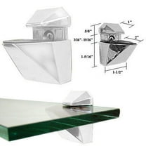 Gordon Glass® White Adjustable Glass or Wood Shelf Brackets - Pair