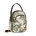 thumbnail image 7 of FORMRS Crossbody Bag for Women Quilted Travel Shoulder Cell Phone Purse with Chain Strap Handbag, Green Mountain Pattern, 7 of 7