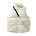 thumbnail image 2 of Gamivast Quilted Vest Women Corduroy Loose Zip up Stand Collar Sleeveless Jackets with A Crossbody Bag Padded Warm Winter Coats with Pockets Fall Trendy Outerwear, 2 of 7