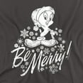 thumbnail image 2 of Looney Tunes Merry Tweety Women's T Shirt, Charcoal, 2X-Large, 2 of 6