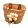 thumbnail image 3 of Cesta de bicicleta universal de cuerda suave para niños con juguete de flor de peluche, accesorio de ciclismo, se adapta a manillares de 2 a 5 cm para Caqui, 3 of 8