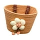 thumbnail image 3 of Cesta de bicicleta universal de cuerda de algodón para niños, accesorios genéricos con flor de peluche para Caqui, 3 of 9