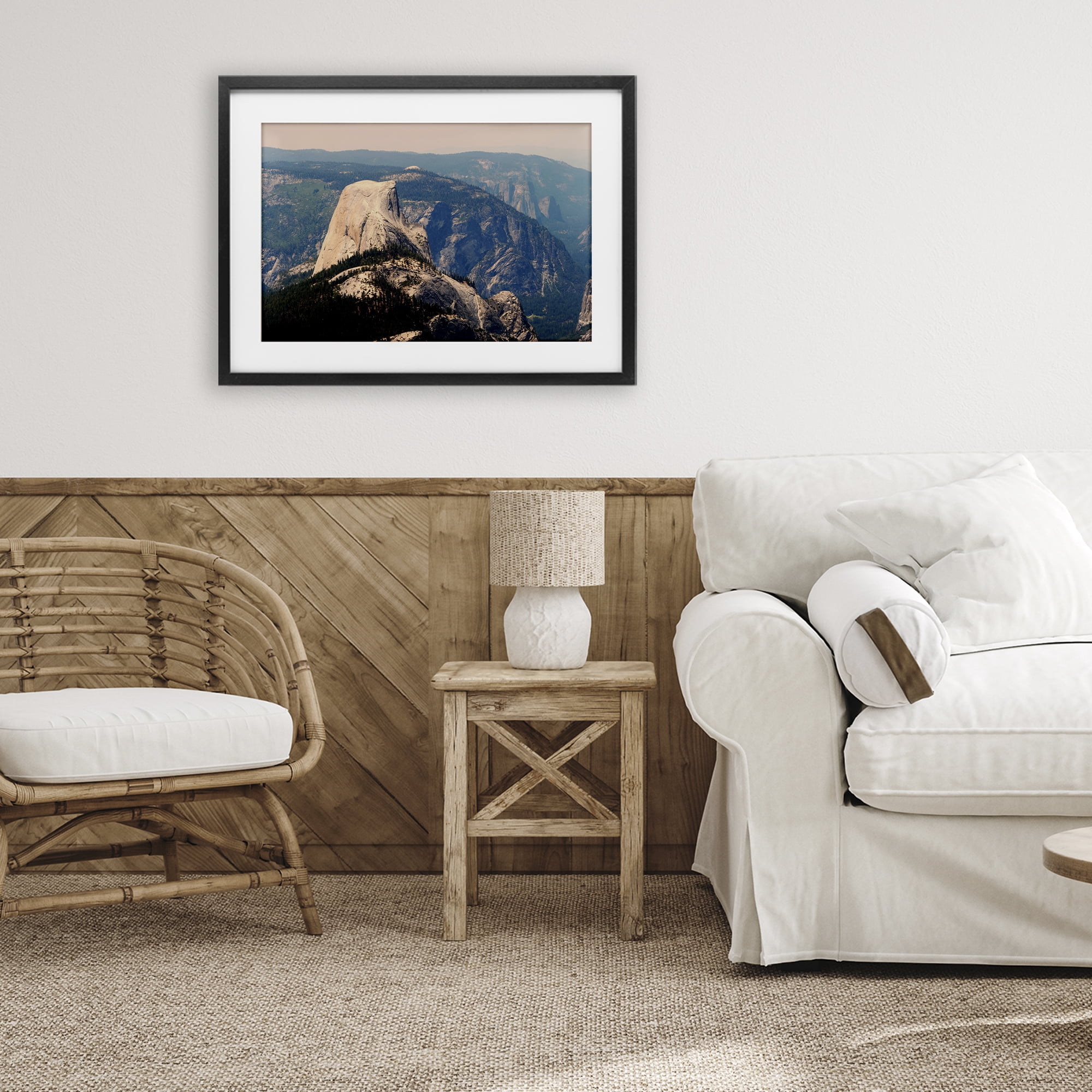 Stupell Industries Granite Monolith Above Forest Black Framed Print Under Glass, design by Gemma Bardot