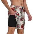 thumbnail image 2 of Balery Rose Flowers Mens Swim Trunks Swim Shorts for Men Quick Dry Inseam Beach Shorts with Compression Liner Pocket-Medium, 2 of 9