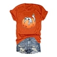 thumbnail image 1 of T-shirt Graphique d'Halloween pour Femmes Manches Courtes Col Rond pour Printemps Été Activités Extérieures et Usage Quotidien, 1 of 2