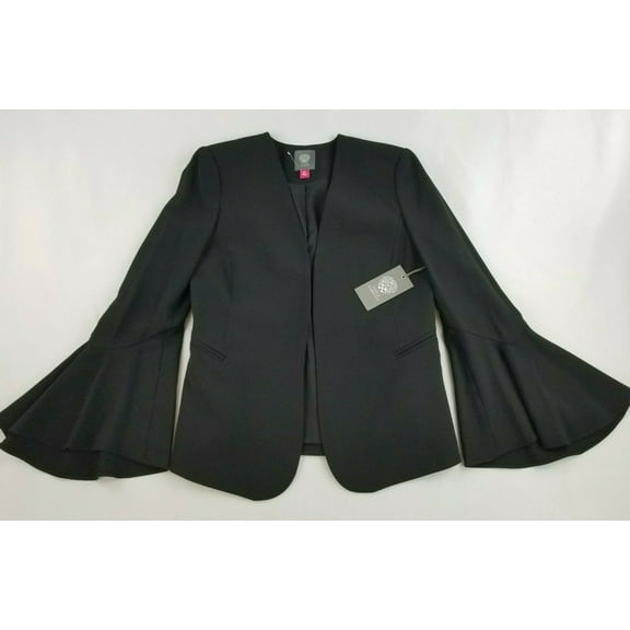 new Vince Camuto women essentials jacket blazer 9699535E rich black sz 0P $139