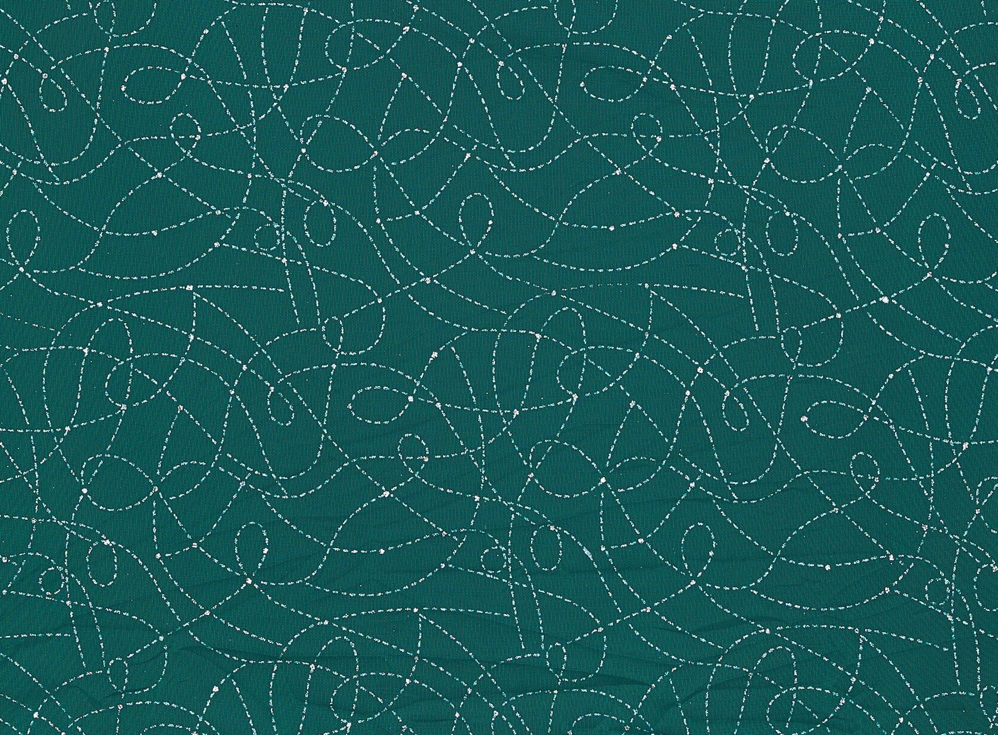 Zelouf Swirl Glitter With Glitter Hologram On Tulle  , Sewing, DIY, Crafts Fabric by the Yard, Mint Tequila, 7 Yard