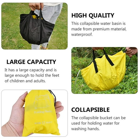 

1Pc Collapsible Travel Basin Multi-functional Foldable Water Basin (Yellow)
