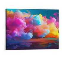 Shiartex  Colorful Abstract Canvas Wall Art for Living Room Office Decor - Abstract Art(Stained Pattern) Modern Cool Wall Picture Print On Canvas Artwork Ready to Hang 20x16 Inch