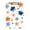 Gold, variant on Orange Blue Flowers Dots Acrylic Clipboard Drawing Board with Hook Writing Pad File Storage A4 Size Silver 12.5" x 9"
