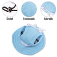 thumbnail image 3 of Sombrero de princesa para perro, sombrero de béisbol para mascotas con ala redonda, gorra porosa de malla para perro, azulS, 3 of 5