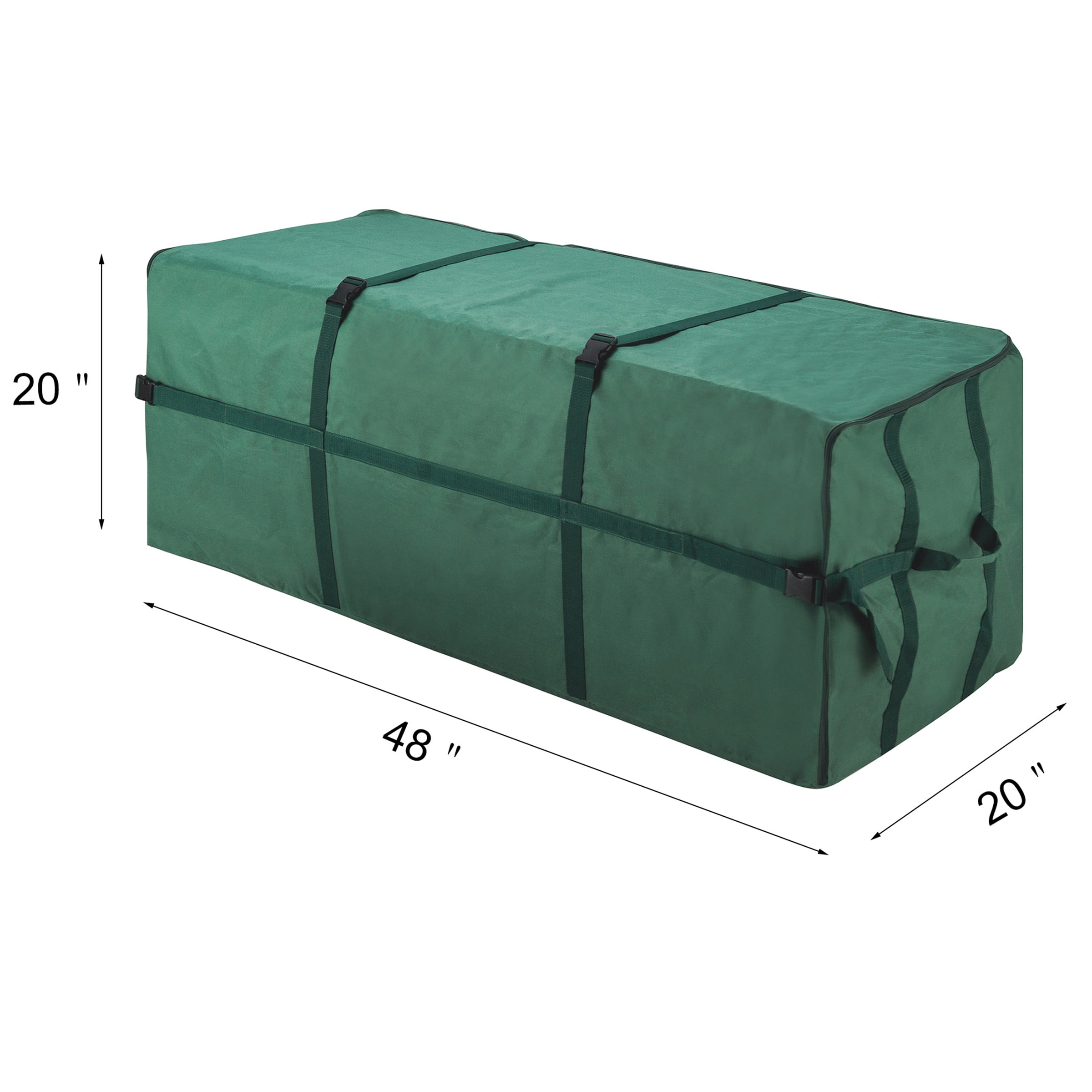Christmas Tree Storage Bag- For 6 FT Artificial Trees- Quality Green Canvas & Binding Straps- Protects Holiday Decorations & Inflatables by Elf Stor