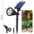 thumbnail image 3 of Luz LED solar ajustable impermeable para paisaje, foco solar para exteriores adecuado para césped, piscina, jardín, patio, decoración de pasarela Feliz Sencillez, 3 of 5