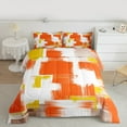 thumbnail image 2 of Manfei Geometric Artwork Bedding Comforter Set,Modern Graffiti Twin Comforter Sets,Gradient Orange Yellow White Bedding Set For Child,Microfiber Bedroom Decor Reversible,2-Piece, 2 of 8
