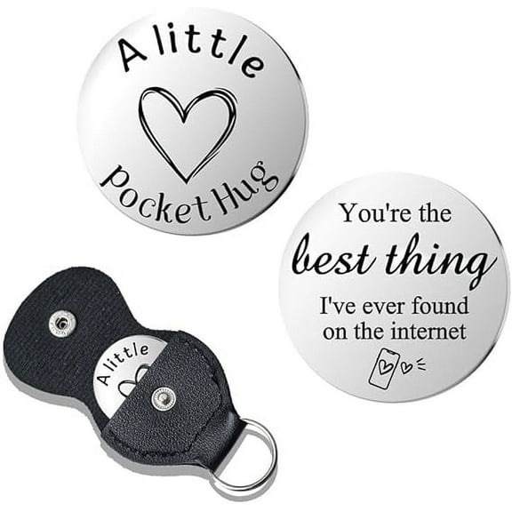 Pocket Hug Token for Women Mom Friend Birthday gifts for Her Him Long Distance Gifts for Men Dad Son Inspirational Keychain