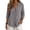 Grey, variant on Lightweight Soft Casual Shirts for Women 3/4 Sleeve V Neck Linen Casual Loose Long Sleeve Solid Lapel Long Blouses Tops with Pockets Green,M