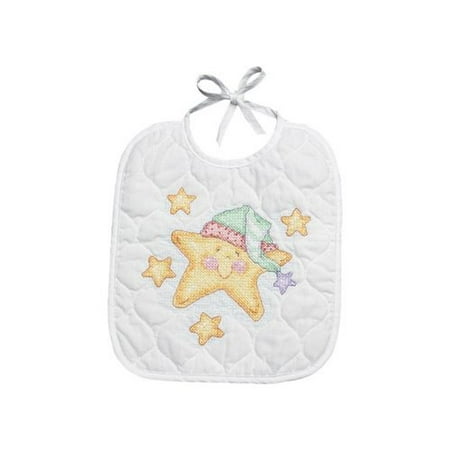 Janlynn Sleepy Star Bib Stamped Cross Stitch